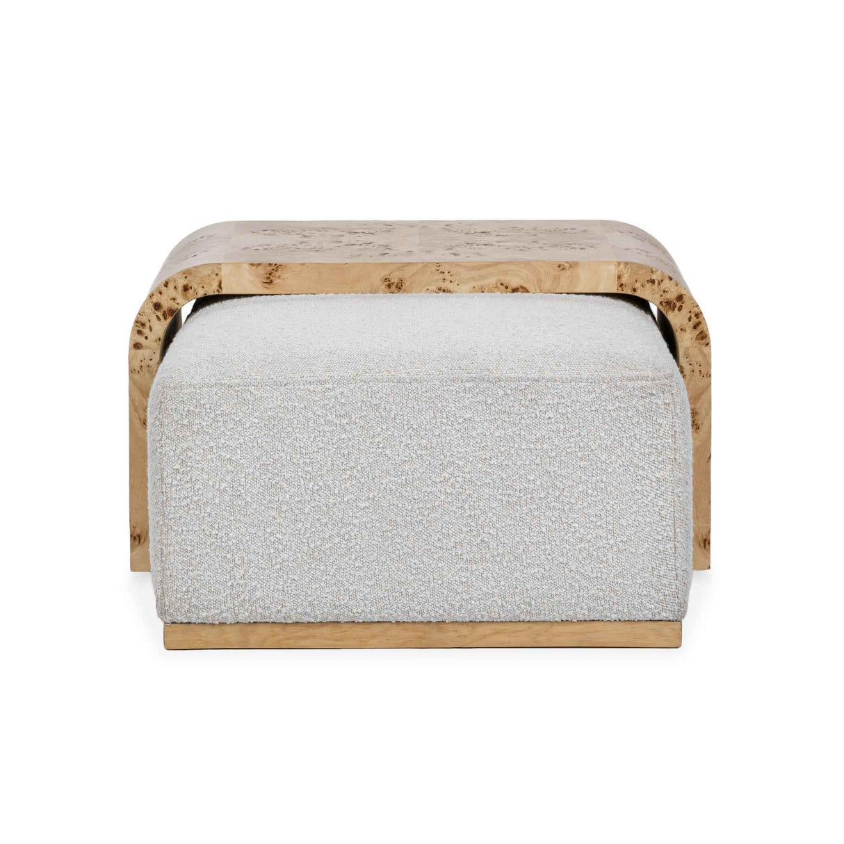 Kenan Creamy Ivory Ottoman by Classic Home at Eve Furniture