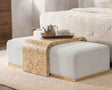 Kenan Creamy Ivory Ottoman by Classic Home at Eve Furniture