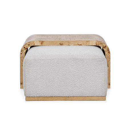 Kenan Creamy Ivory Ottoman by Classic Home at Eve Furniture