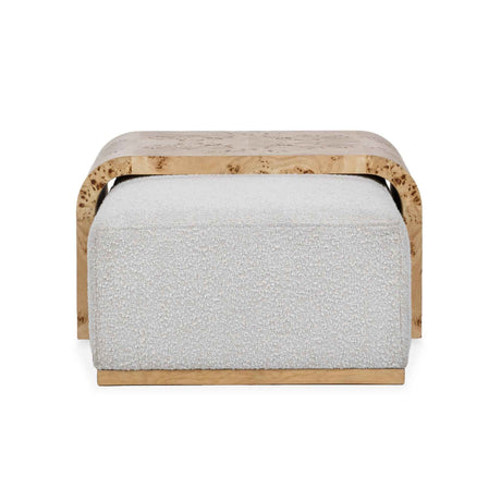Kenan Ottoman - Creamy Ivory by Classic Home at Eve Furniture