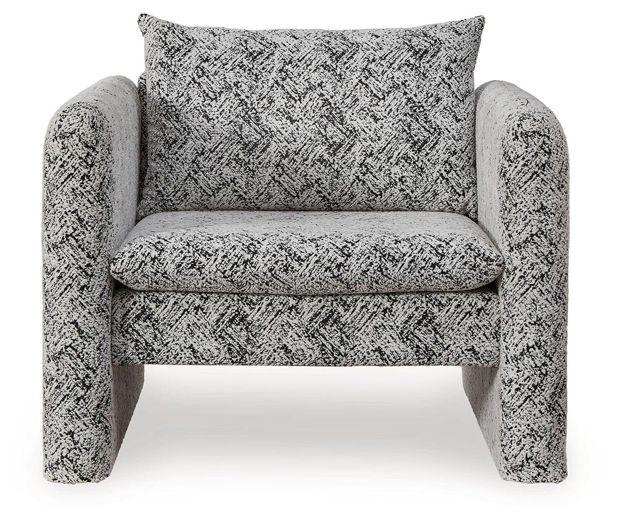Kenbell Black/White Accent Chair by Ashley at Eve Furniture