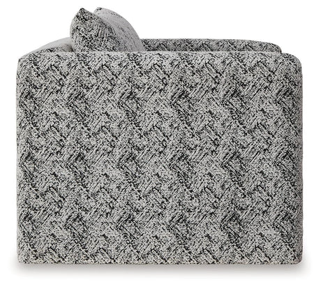Kenbell Black/White Accent Chair by Ashley at Eve Furniture