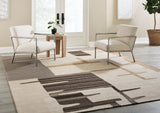Kencher Beige/Brown Extra Large Rug by ASHLEY FURNITURE at Eve Furniture