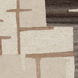Kencher Beige/Brown Large Rug by Ashley at Eve Furniture