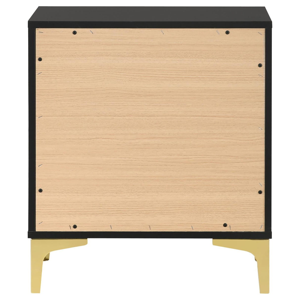 Kendall 2-Drawer Nightstand Black/Gold