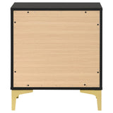 Kendall 2-Drawer Nightstand Black/Gold