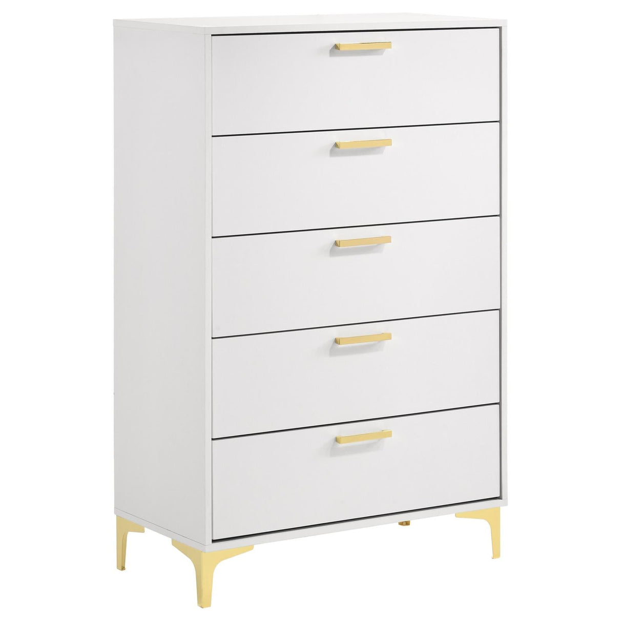 Kendall White 5-Drawer Chest