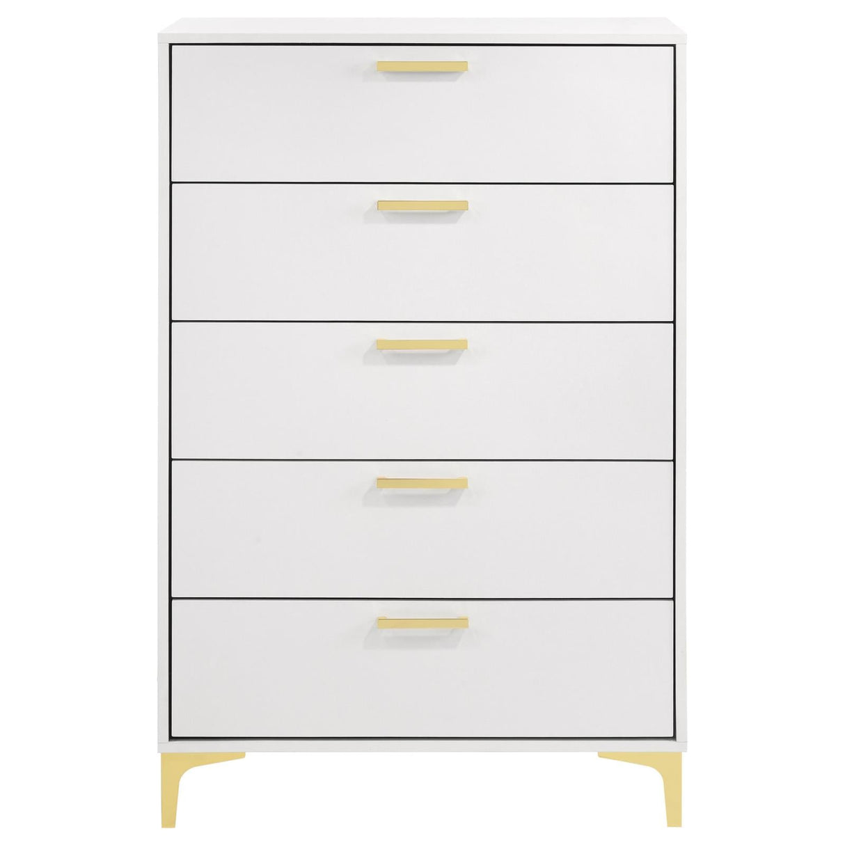 Kendall White 5-Drawer Chest