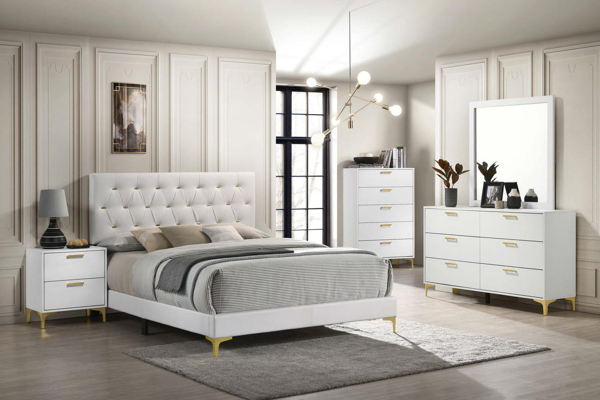 Kendall White 5-Drawer Chest