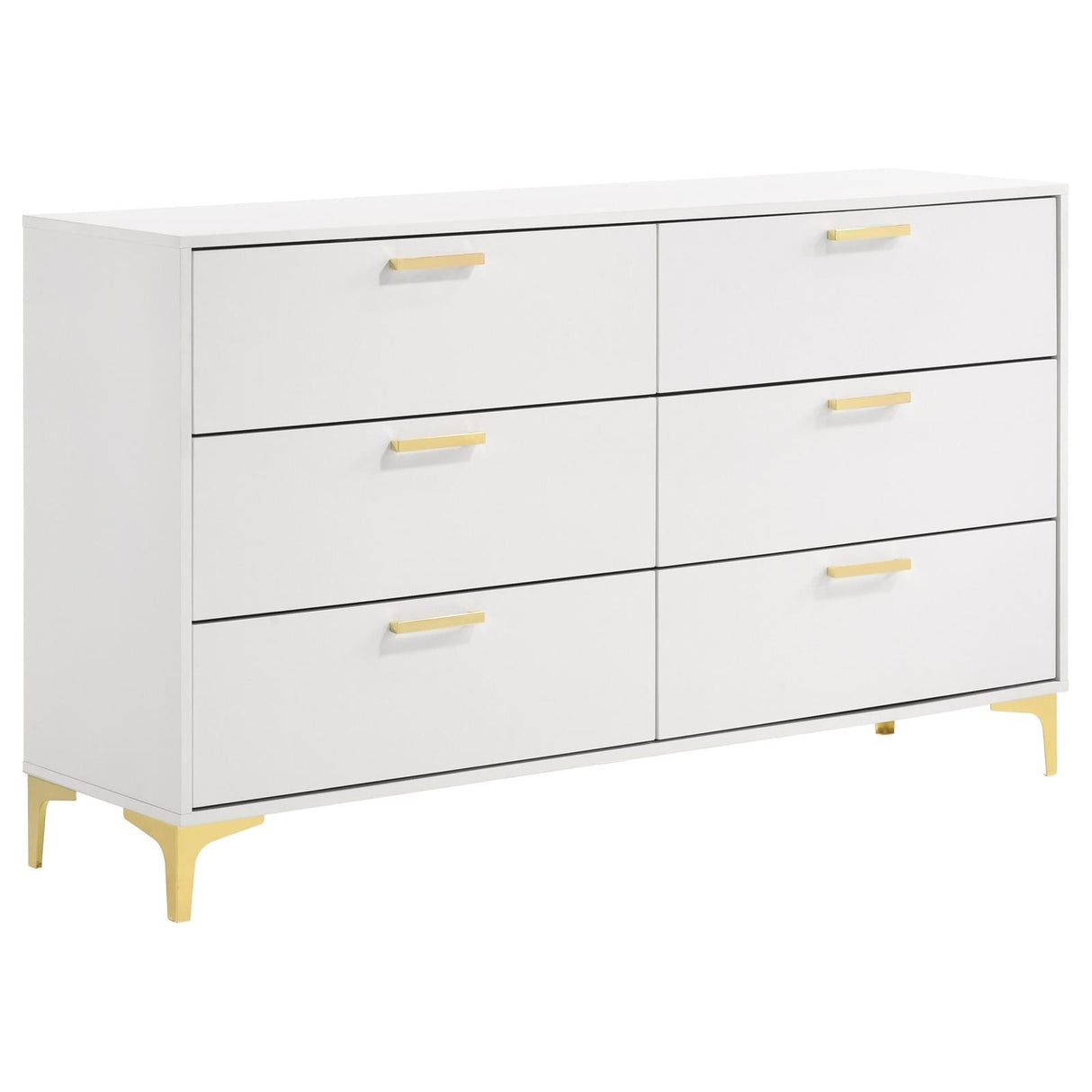 Kendall White 6-Drawer Dresser