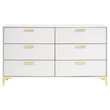 Kendall White 6-Drawer Dresser