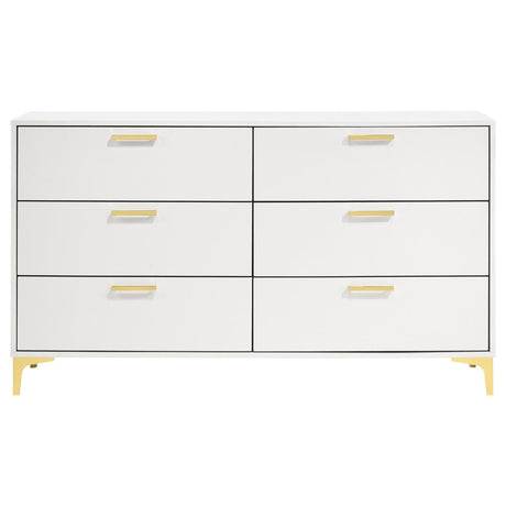 Kendall White 6-Drawer Dresser