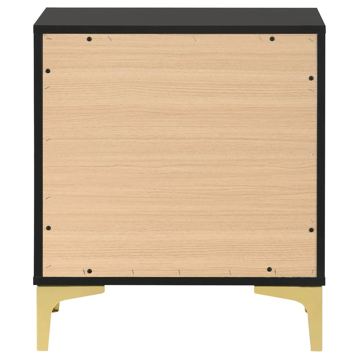 Kendall Black and Gold 2-Drawer Nightstand by Coaster at Eve Furniture