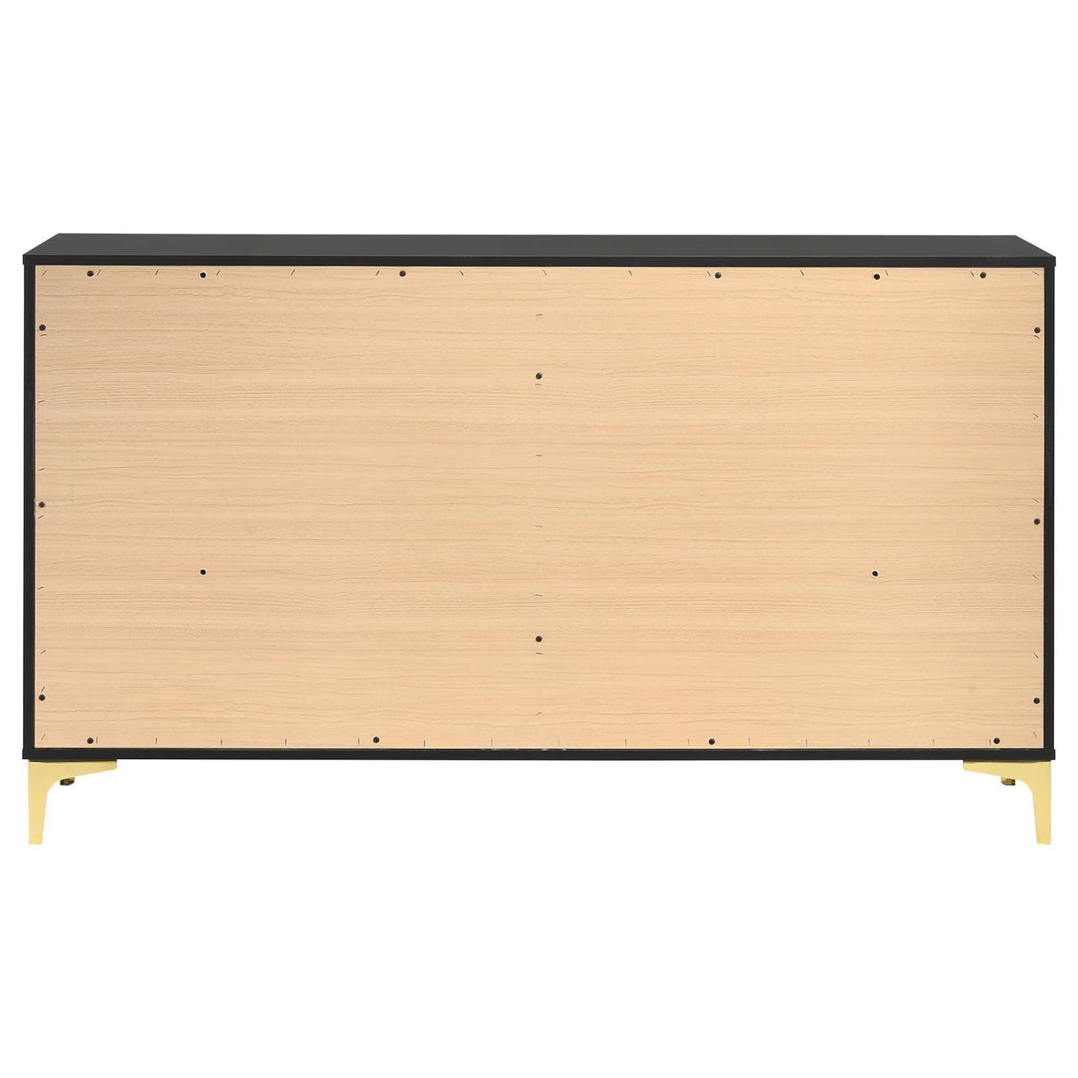 Kendall Black and Gold 6-Drawer Dresser by Coaster at Eve Furniture