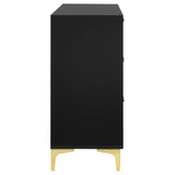 Kendall Black and Gold 6-Drawer Dresser by Coaster at Eve Furniture