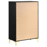 Kendall Black and Gold Upholstered Panel Bedroom Set by Coaster at Eve Furniture