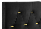 Kendall Black and Gold Upholstered Panel Bedroom Set by Coaster at Eve Furniture