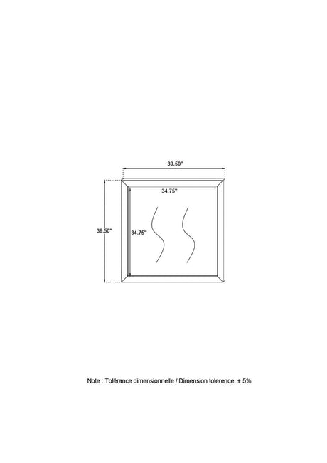 Kendall Black Square Dresser Mirror by Coaster at Eve Furniture