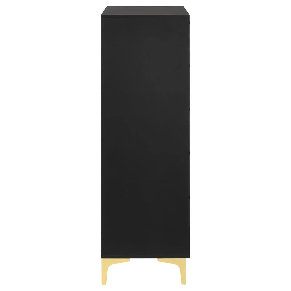 Kendall Black/Gold 5-Drawer Chest by Coaster at Eve Furniture