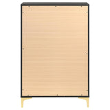 Kendall Black/Gold 5-Drawer Chest by Coaster at Eve Furniture