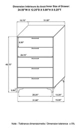 Kendall Black/Gold 5-Drawer Chest by Coaster at Eve Furniture