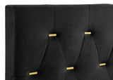 Kendall Black/Gold Tufted Panel Queen Bed by Coaster at Eve Furniture