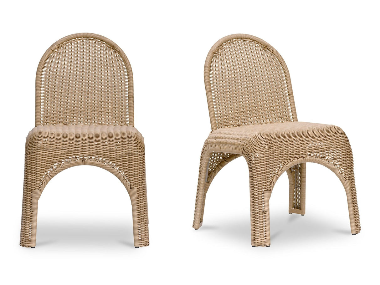 Kendall Natural Outdoor Dining Chair (Set of 2) by MOES at Eve Furniture