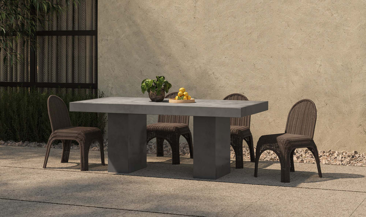Kendall Outdoor Dining Chair Brown - Set of 2 by Moe's Home at Eve Furniture