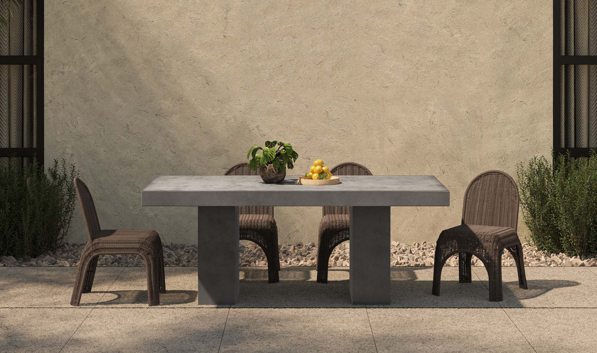 Kendall Outdoor Dining Chair Brown - Set of 2 by Moe's Home at Eve Furniture
