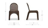 Kendall Outdoor Dining Chair Brown - Set of 2 by Moe's Home at Eve Furniture