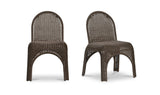 Kendall Outdoor Dining Chair Brown - Set of 2 by Moe's Home at Eve Furniture