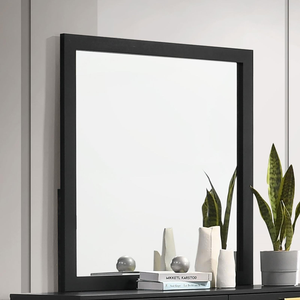 Kendall Black Square Dresser Mirror