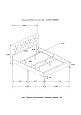 Kendall Tufted Panel California King Bed Black/Gold by Coaster at Eve Furniture