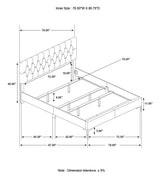 Kendall Tufted Upholstered Panel Eastern King Bed White