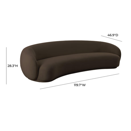 Kendall Velvet 120 Inch Sofa by TOV Furniture at Eve Furniture