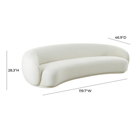 Kendall Velvet 120 Inch Sofa by TOV Furniture at Eve Furniture