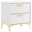 Kendall White 2-Drawer Nightstand by Coaster at Eve Furniture