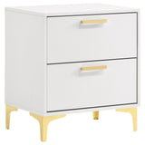 Kendall White 2-Drawer Nightstand by Coaster at Eve Furniture