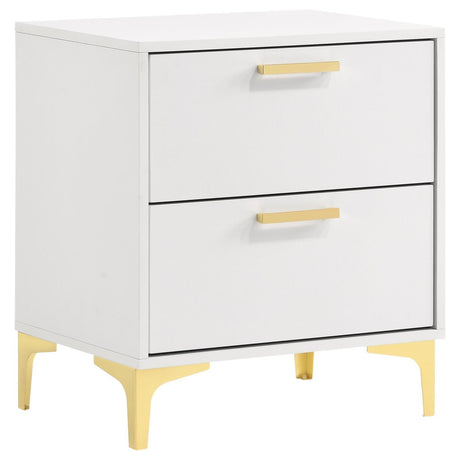 Kendall White 2-Drawer Nightstand by Coaster at Eve Furniture