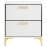 Kendall White 2-Drawer Nightstand by Coaster at Eve Furniture