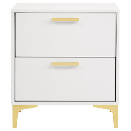 Kendall White 2-Drawer Nightstand by Coaster at Eve Furniture