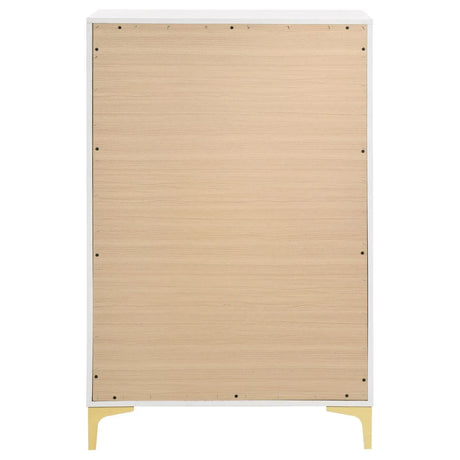 Kendall White 5-Drawer Chest by Coaster at Eve Furniture