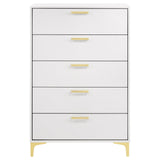 Kendall White 5-Drawer Chest by Coaster at Eve Furniture