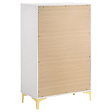 Kendall White 5-Drawer Chest by Coaster at Eve Furniture
