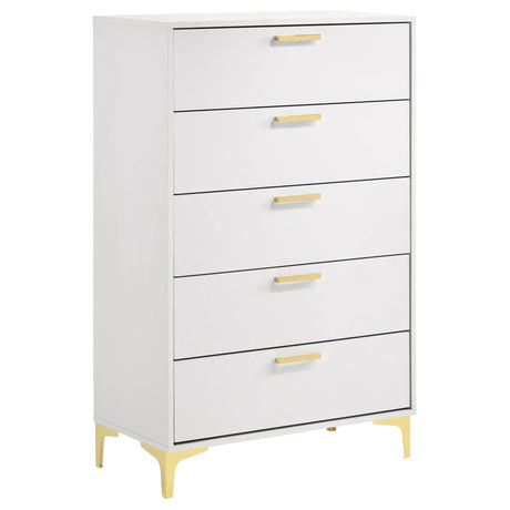 Kendall White 5-Piece Queen Bedroom Set by Coaster at Eve Furniture