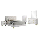 Kendall White 5-Piece Queen Bedroom Set by Coaster at Eve Furniture