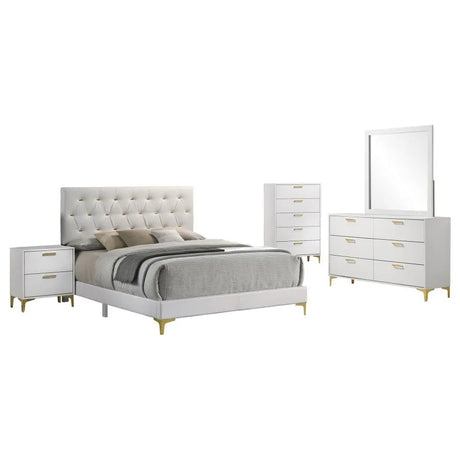 Kendall White 5-Piece Queen Bedroom Set by Coaster at Eve Furniture
