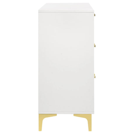 Kendall White 6-Drawer Dresser by Coaster at Eve Furniture