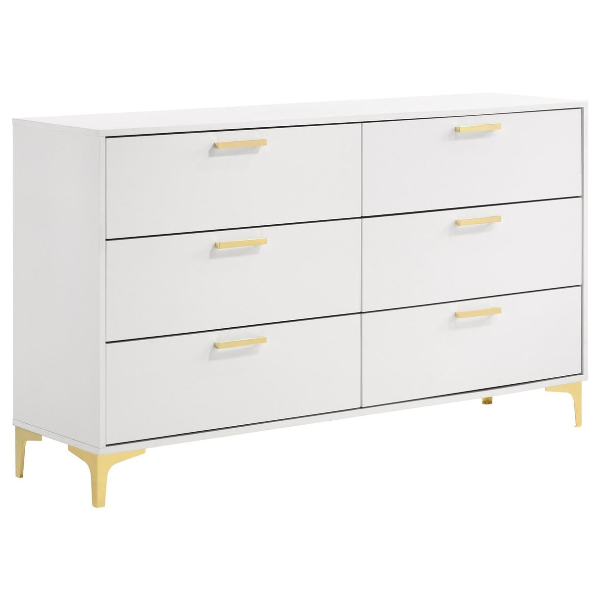 Kendall White 6-Drawer Dresser by Coaster at Eve Furniture