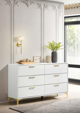 Kendall White 6-Drawer Dresser by Coaster at Eve Furniture